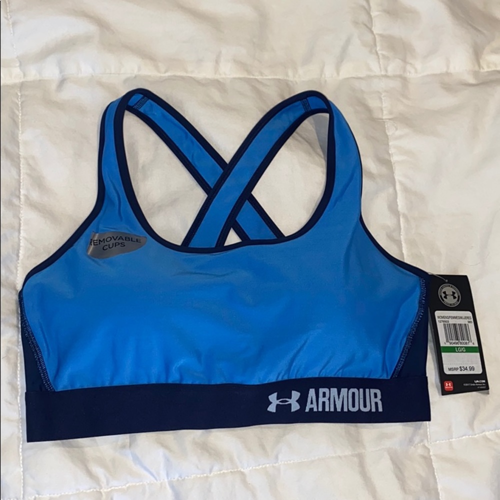 NWT Under Armour Compression Mid-Impact Sports Bra